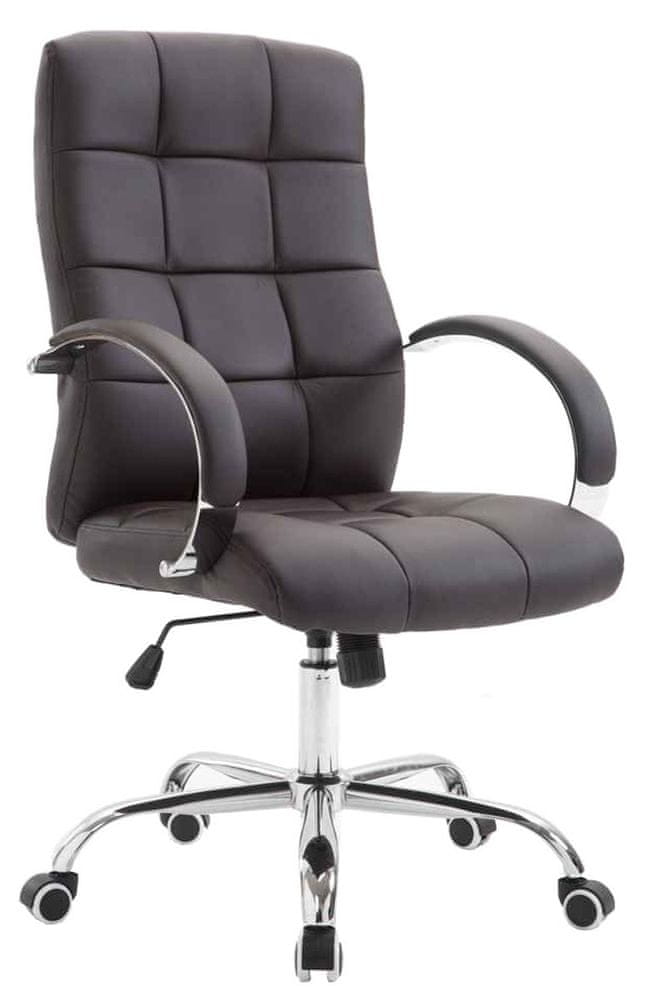BHM Germany Kancelárska stolička Mikos, syntetická koža, hnedá